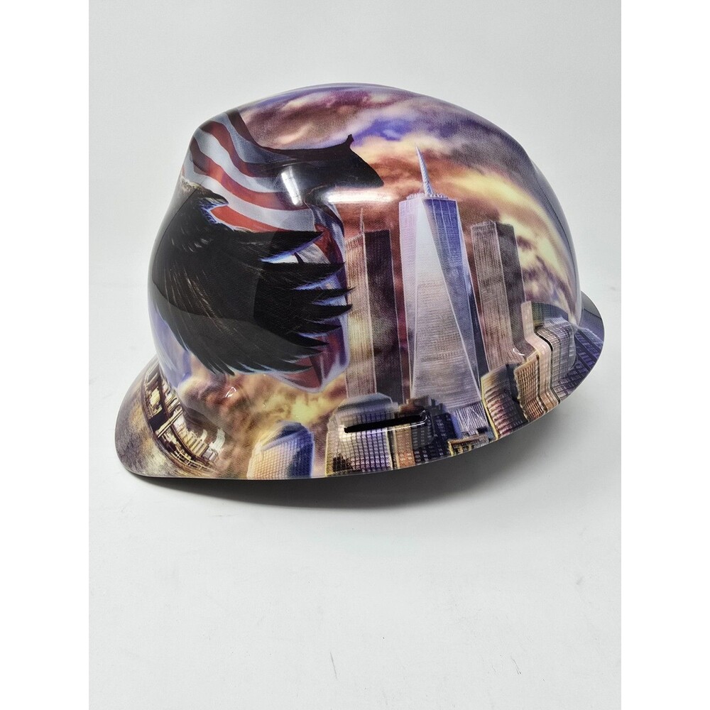 Adjustable Hard Hat American Flag/Eagle Design View 3